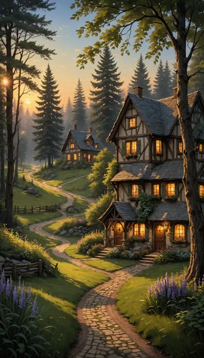 Emma's Tranquil Evening in Willowbrook Cottage