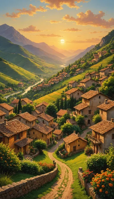 Leonardo's Twilight Reverie: A Tale of Nature's Embrace