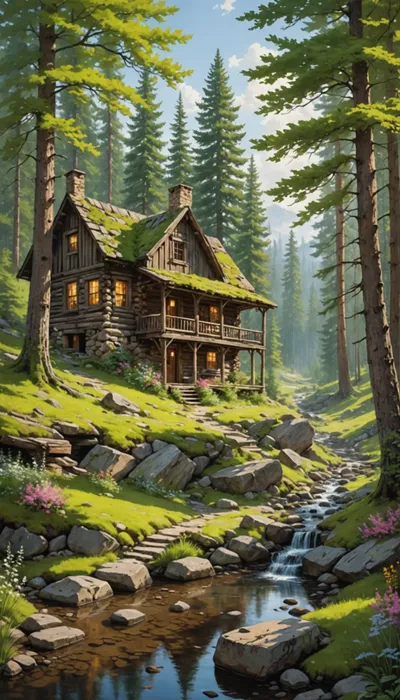 The Tranquil Symphony of the Ancient Cabin