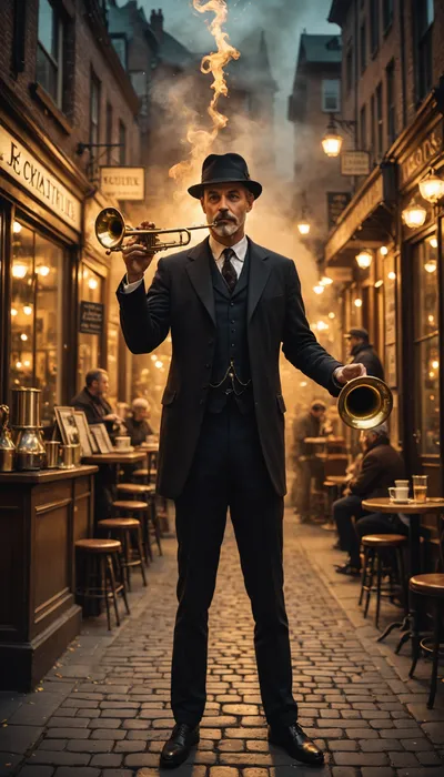 Celestial Jazz and Luminous Brew: The Ghost, the Alien, and the Symphony