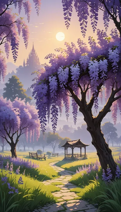 Eternal Love Under Wisteria: Shirin's Serenade to Khosrow