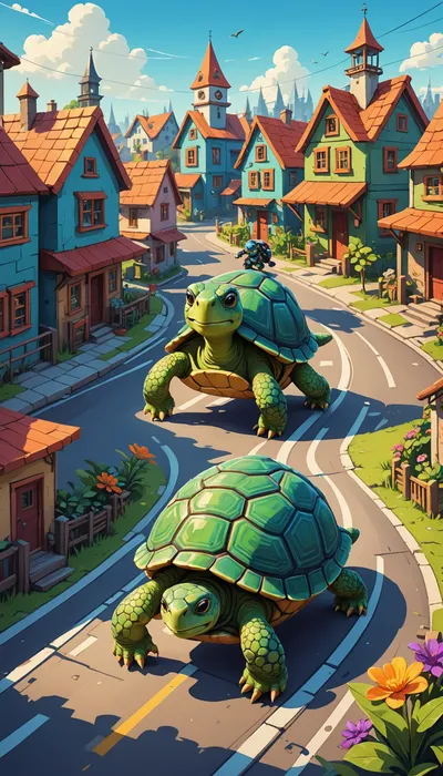 Timmy the Turtle's Sweet Victory in the Town Race