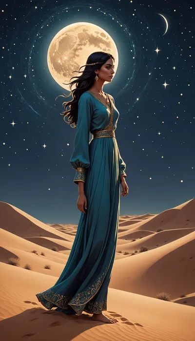 Eternal Love Under the Persian Moon: Layla and Majnun's Desolate Longing