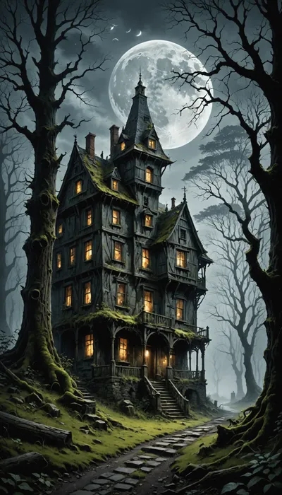 Whispers of the Enchanted Hamlet: Sir Caldern's Moonlit Quest