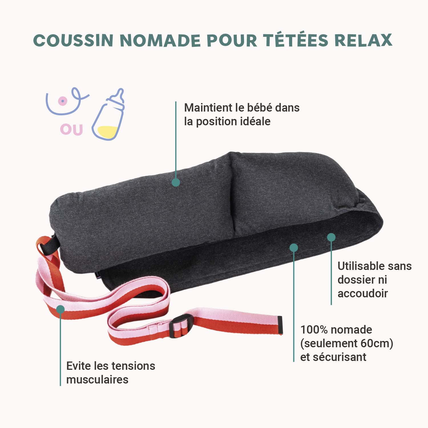 Coussin d'allaitement, made in France