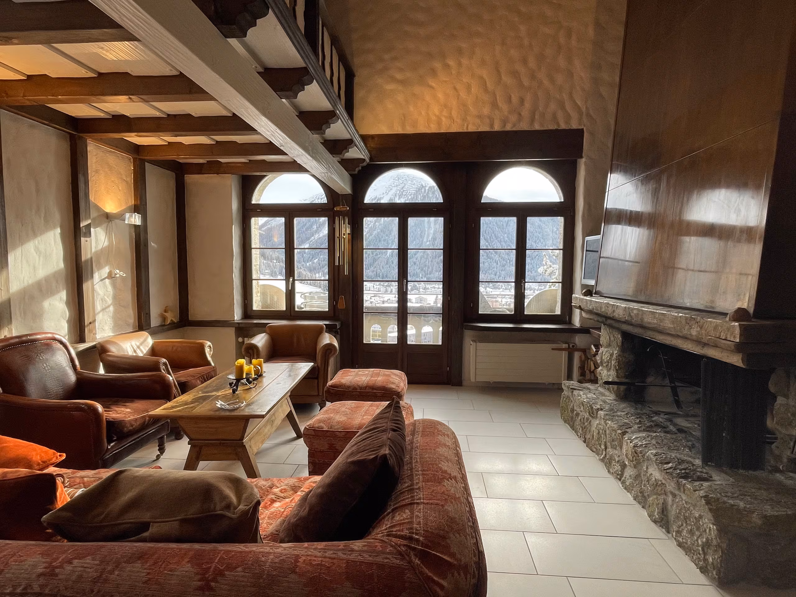 Appartement de Château à Davos Dorf avec Vue sur la Vallée
