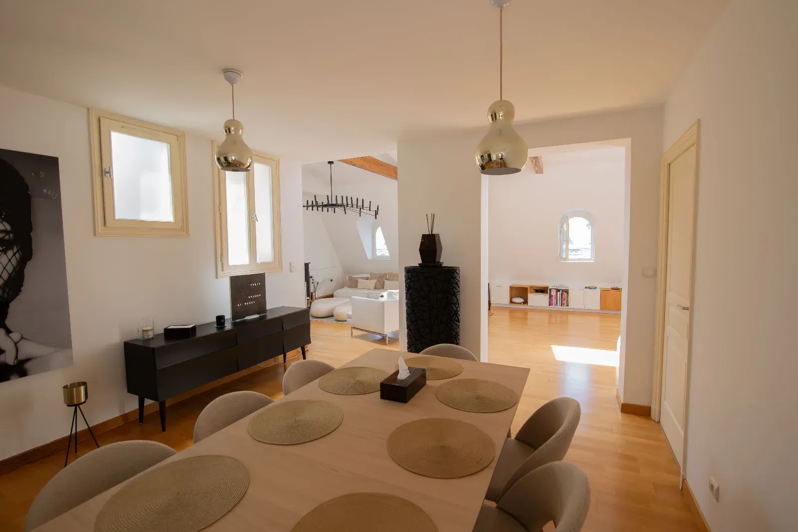 Haussmann-Style Loft with City Views in Paris's Golden Triangle
