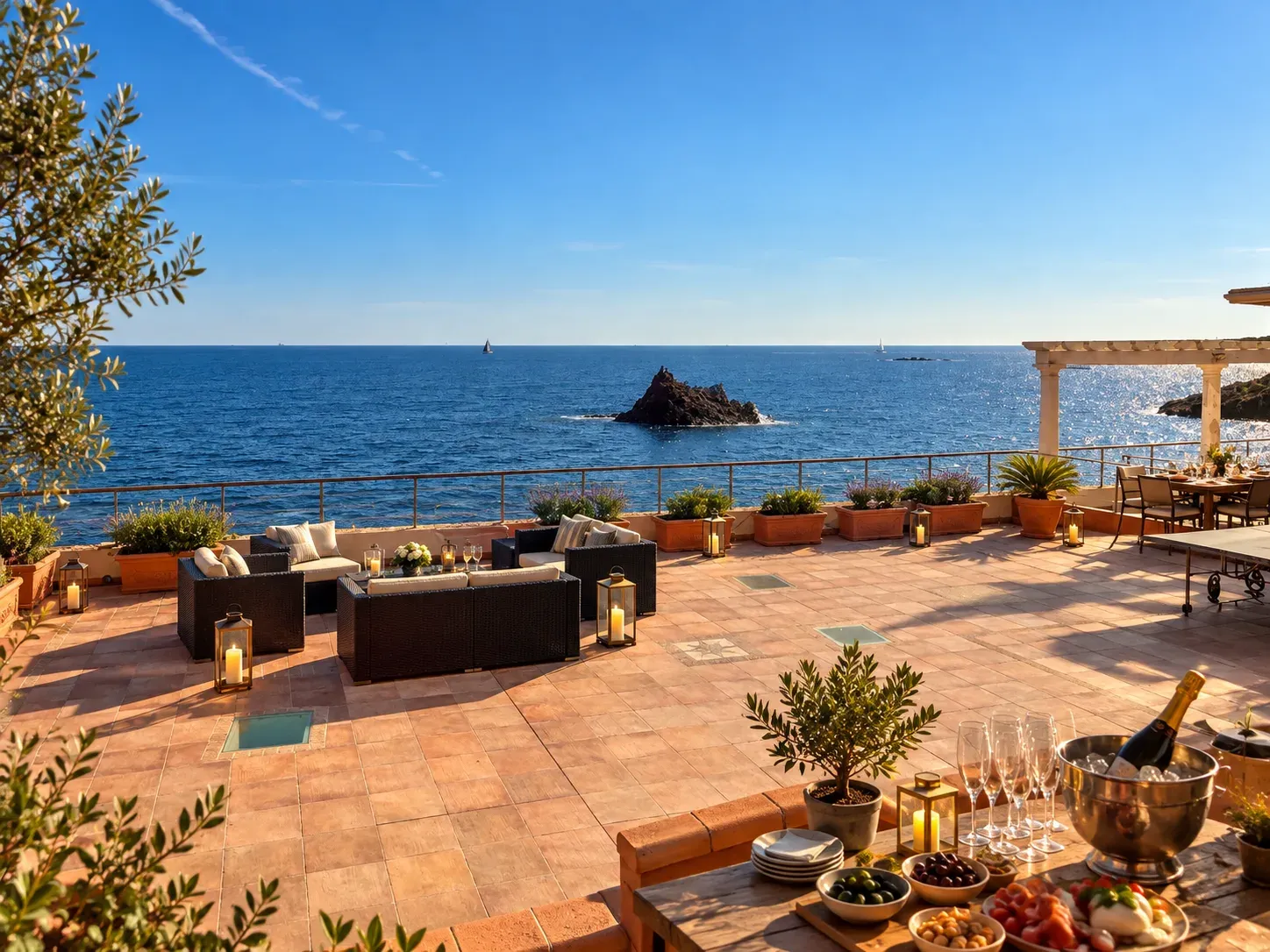 Lieu d'événement en bord de mer à Anthéor avec vue sur la mer | Native Spaces
