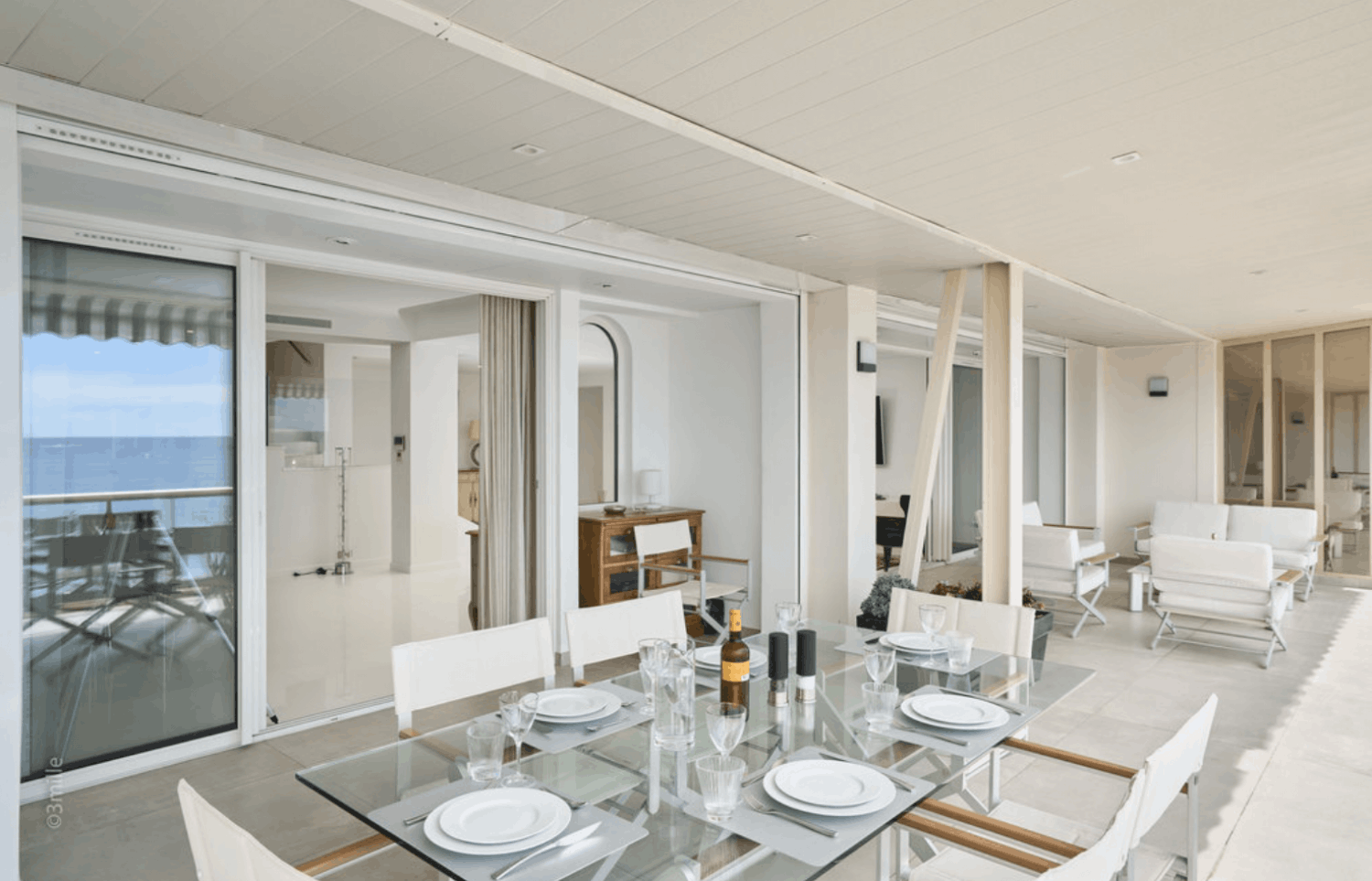 Penthouse duplex de luxe sur la Croisette avec terrasse vue mer pour événements