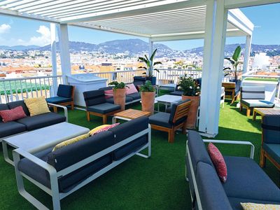 Rooftop terraces with panoramic sea, city and mountain views
