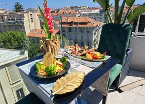 Restaurant room with panoramic view