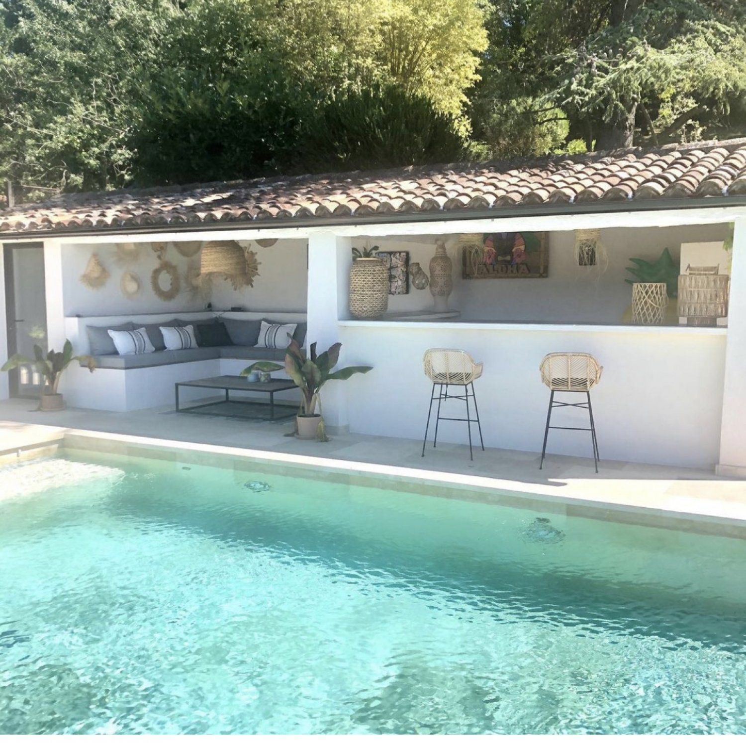 Garden and swimming pool in a charming residence in the heart of the Riviera hinterland