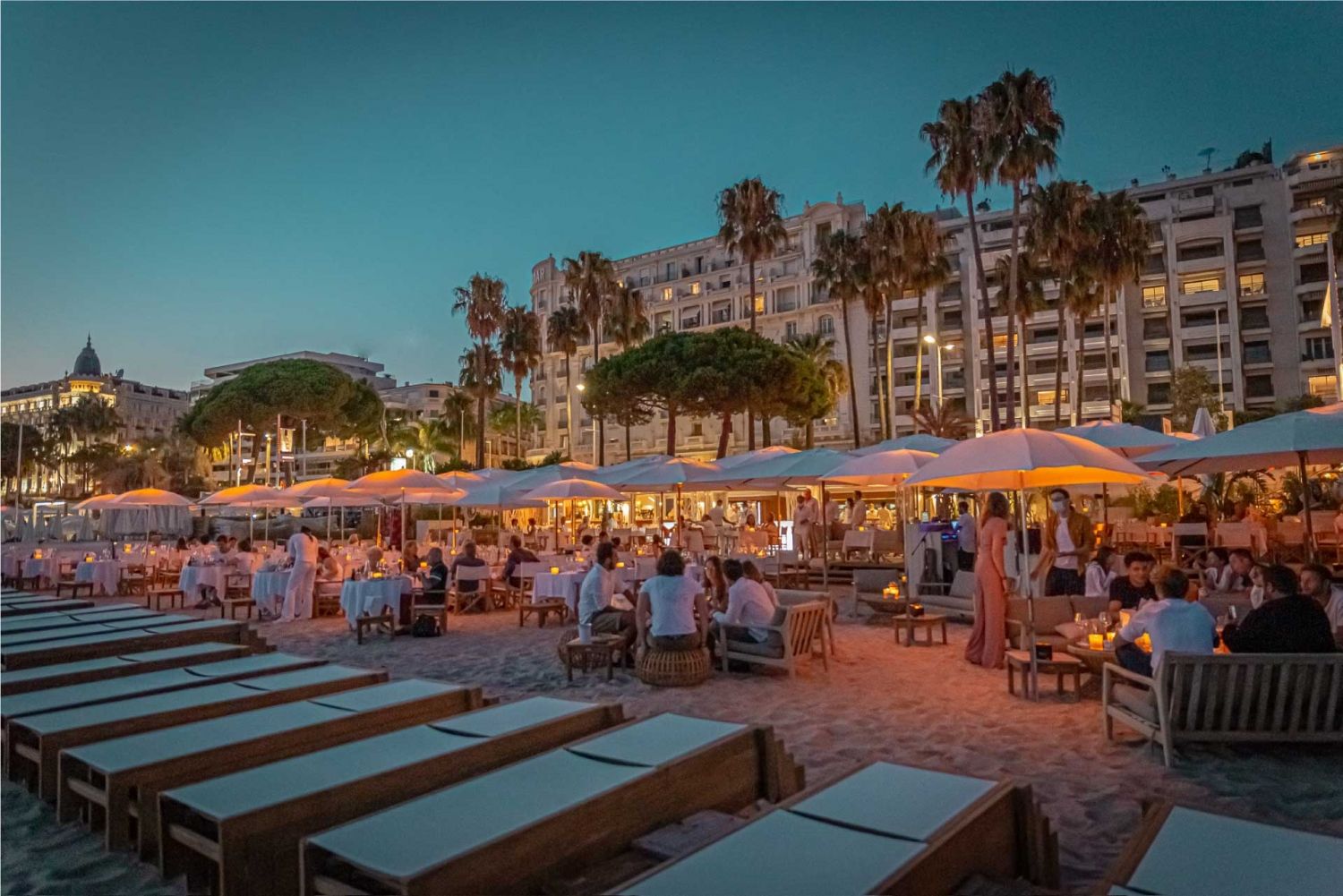 Plage privée sur la Croisette pour les événements de grande envergure