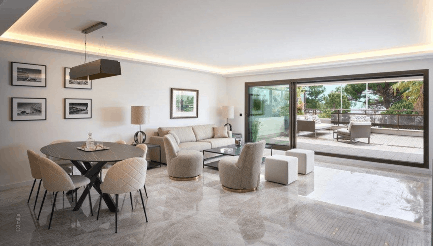 Luxury Croisette Apartment with Large Terrace for Events in Cannes