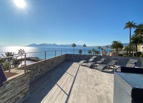 Cannes Penthouse 4 bedrooms with big terrace and sea view, 5 minutes from the Palais 