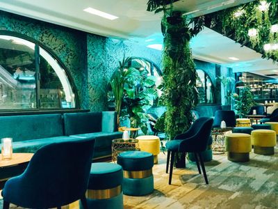 A rooftop providing a lively and stylish setting