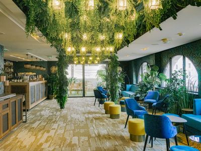 A rooftop providing a lively and stylish setting