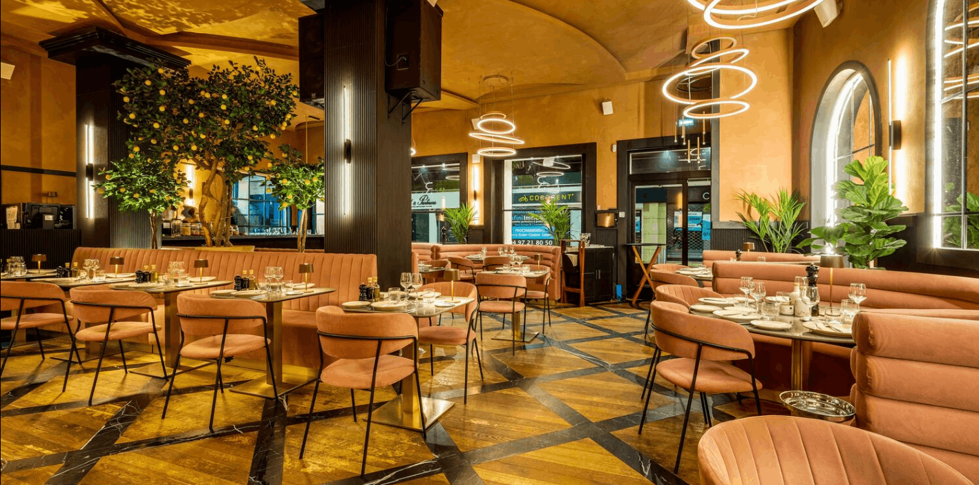 Restaurant italien chic à Cannes Carré d'Or pour les événements privés et d'entreprise