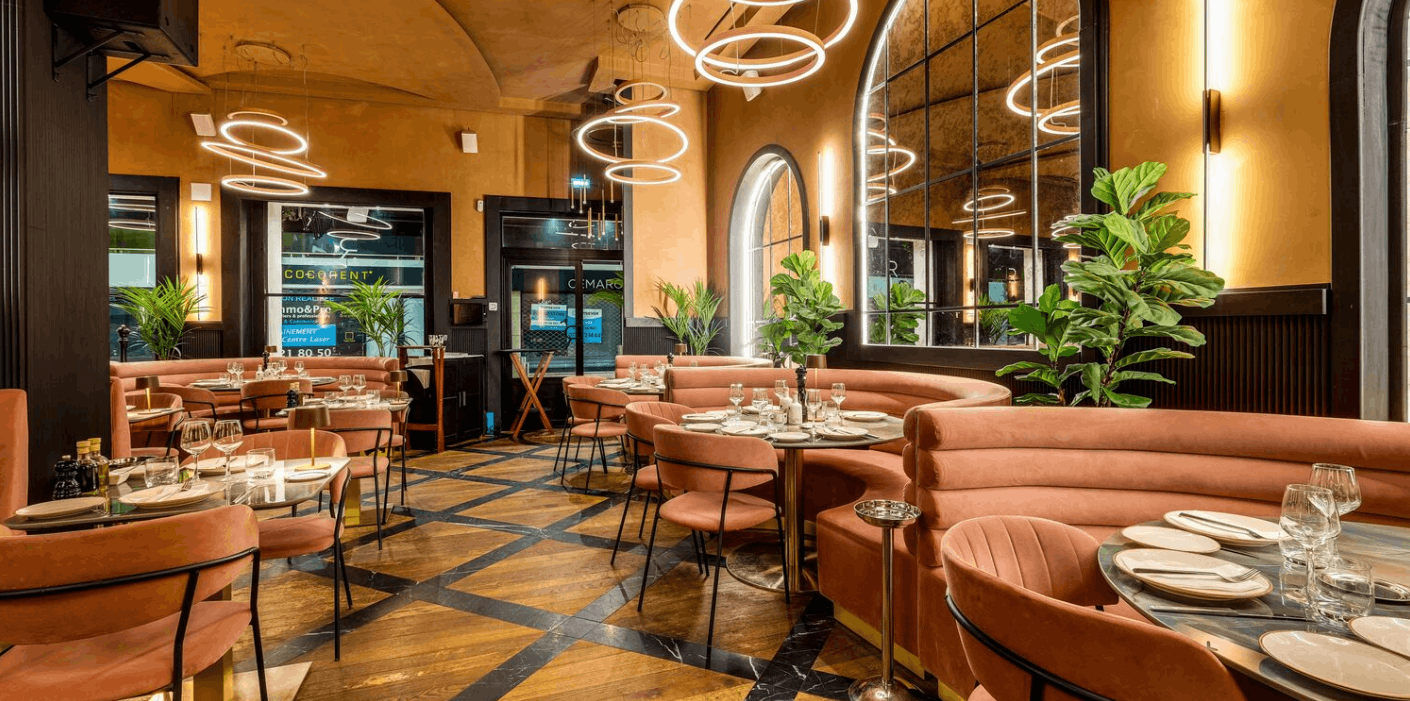 Restaurant italien chic à Cannes Carré d'Or pour les événements privés et d'entreprise