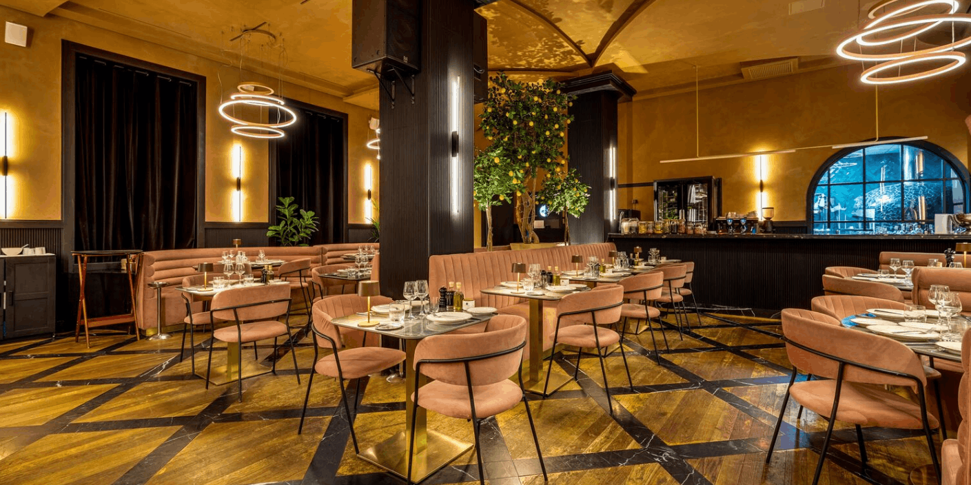 Restaurant italien chic à Cannes Carré d'Or pour les événements privés et d'entreprise
