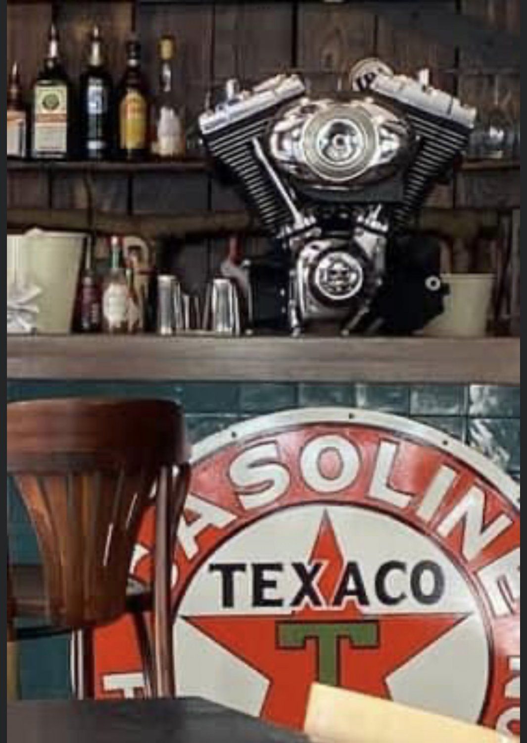 Salle et terrasse restaurant style route 66 USA