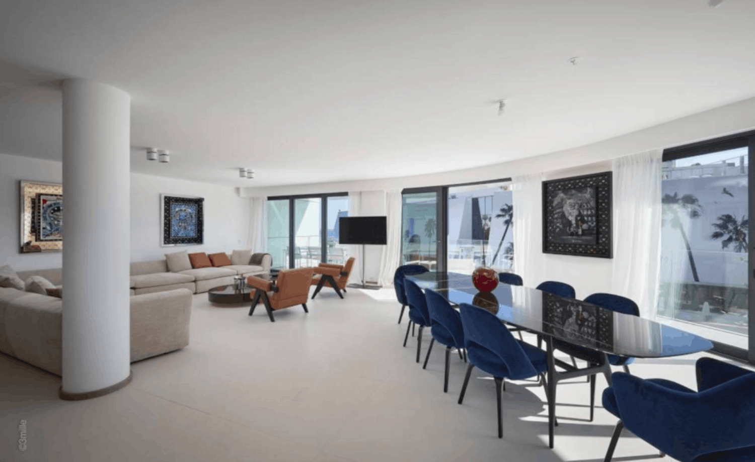 Luxury Apartment Facing Palais Cannes – Terrace, Events up to 80 Guests

