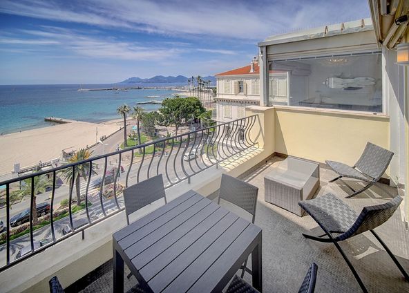 Croisette nice and modern apartment with terrace and sea view 