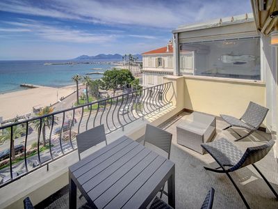 Modern Croisette Apartment with Terrace – Sea View, Events up to 30