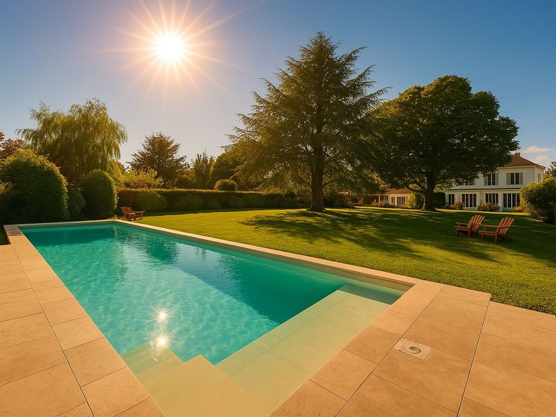 Heated swimming pool and Jacuzzi