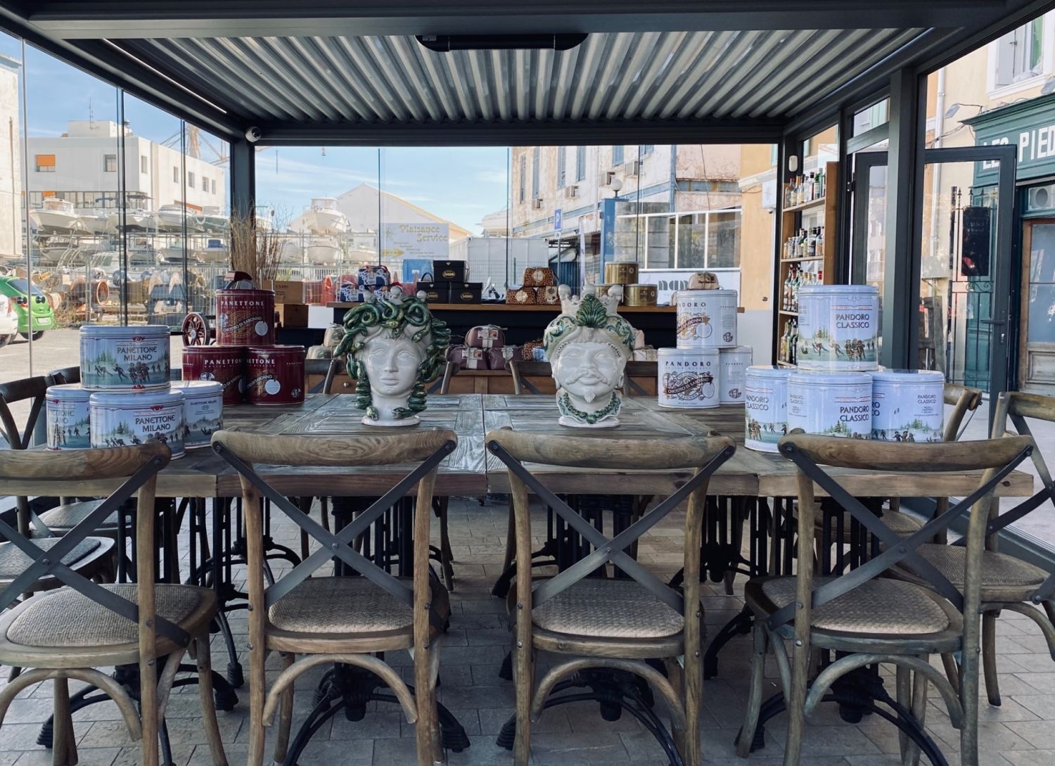 Terrasse et pergola sur le vieux port 
