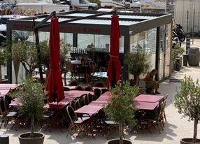 Terrace and pergola on the old port