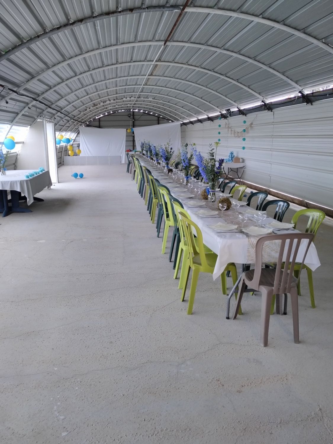 Party area with garden