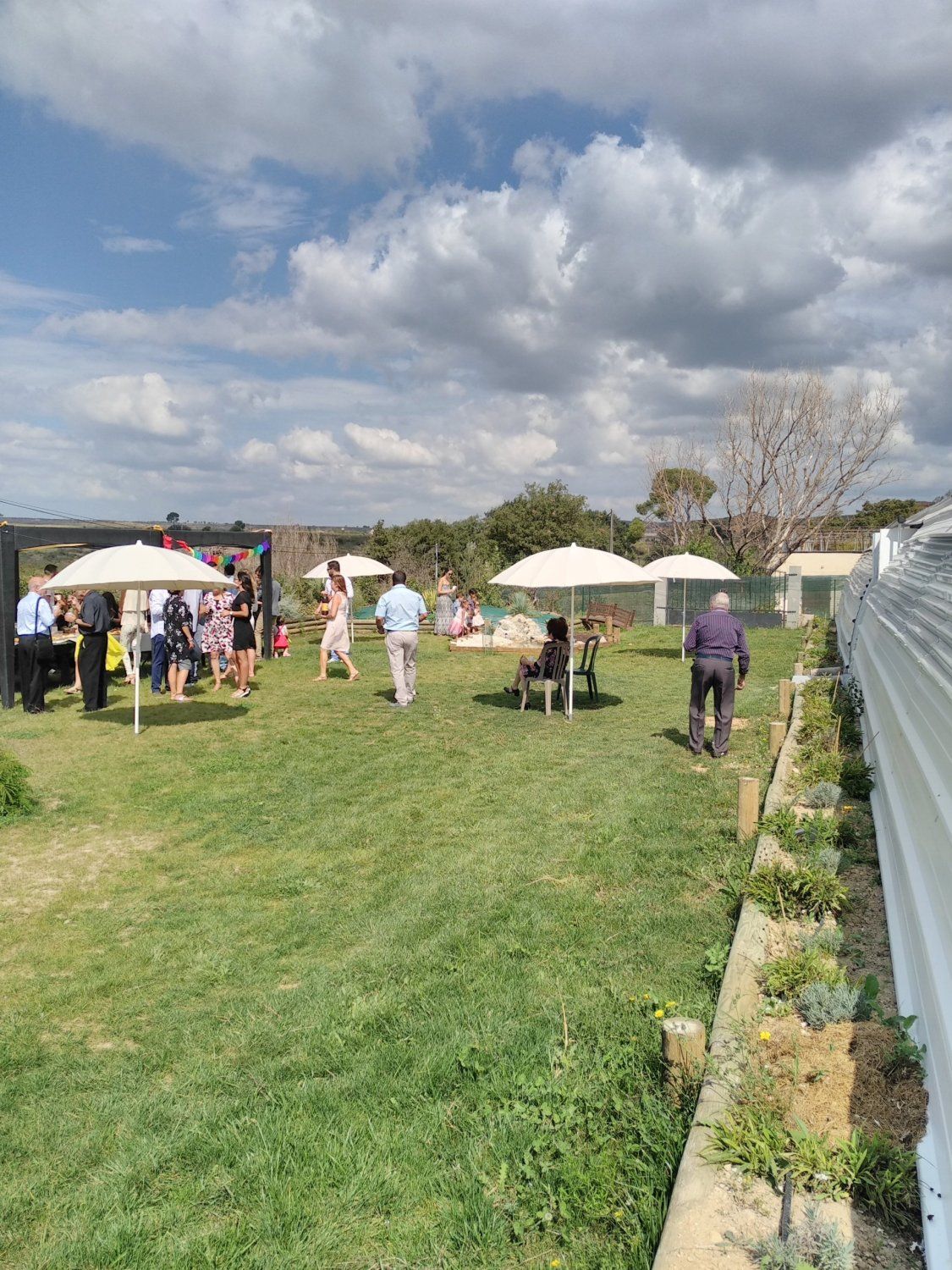 Party area with garden