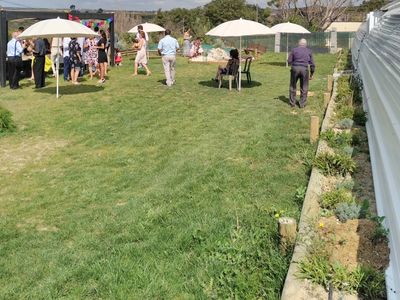 Party area with garden