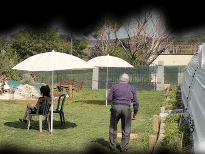 Party area with garden