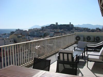 Seaview Rooftop Apartment Cannes – 2 Terraces, Events up to 50 Guests
