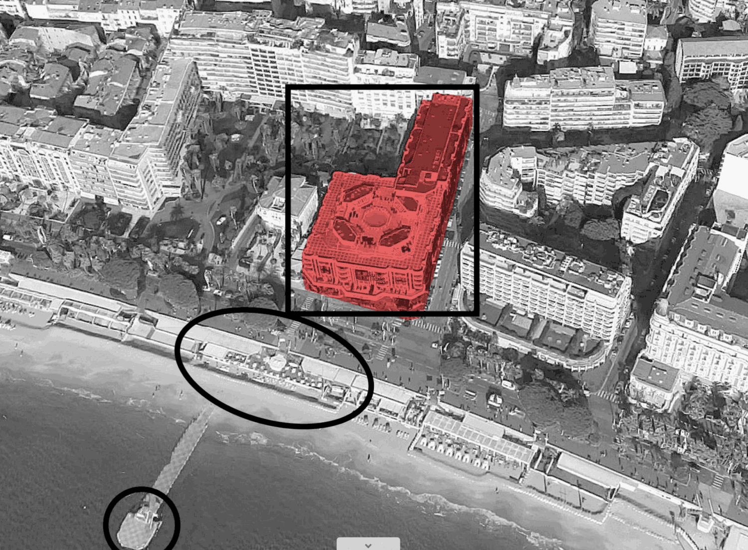 Platform 85 m² + footbridge access 30m² right in the center of the Croisette