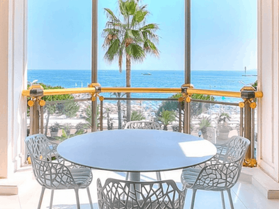 Luxury Cannes Apartment on the Croisette – Sea View, Events up to 60