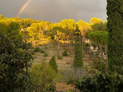 Estate with swimming pool and magnificent views of Cap d'Antibes and the surrounding countryside