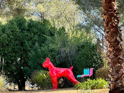 Estate with swimming pool and a large park