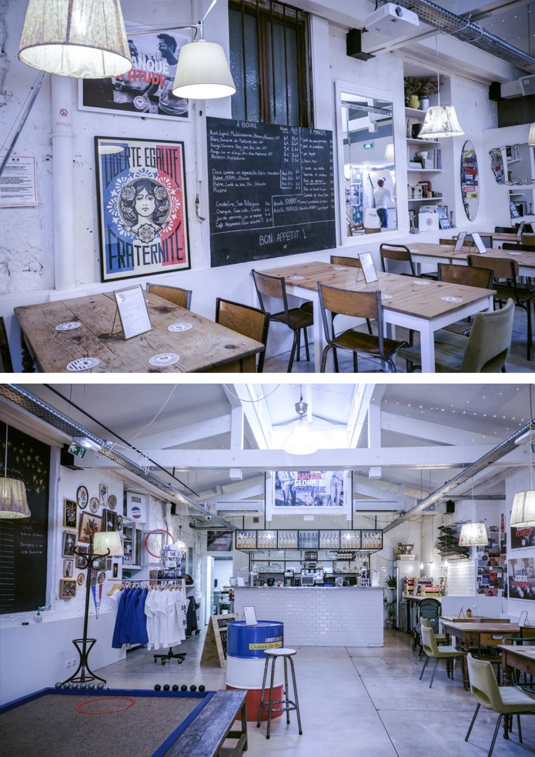 A funky spacious restaurant in Nice with Petanque!