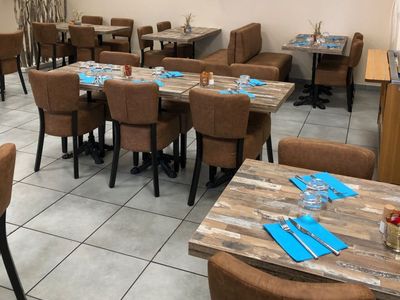 Restaurant room with 92 seats and terrace with 50 seats