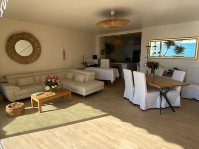 Exceptional sea view terrace 10 m from the beach