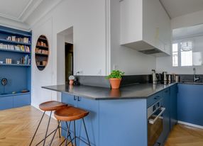 Haussmannian apartment with balcony and Eiffel Tower view