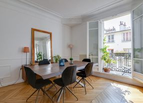 Haussmannian apartment with balcony and Eiffel Tower view