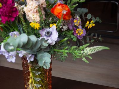 Living room with its magnificent fireplace