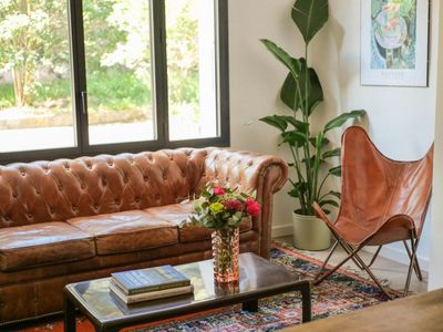 Living room with its magnificent fireplace