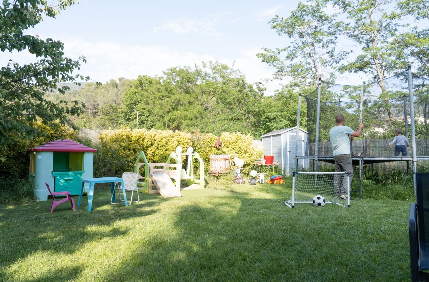 Garden for birthday children or adults with children