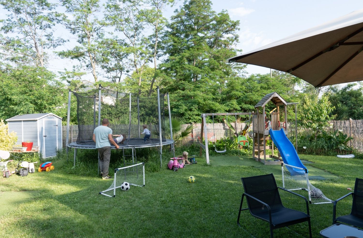 Garden for birthday children or adults with children