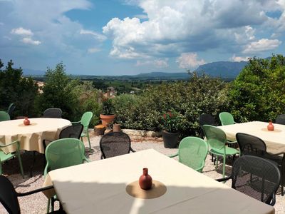 Reception room and garden area